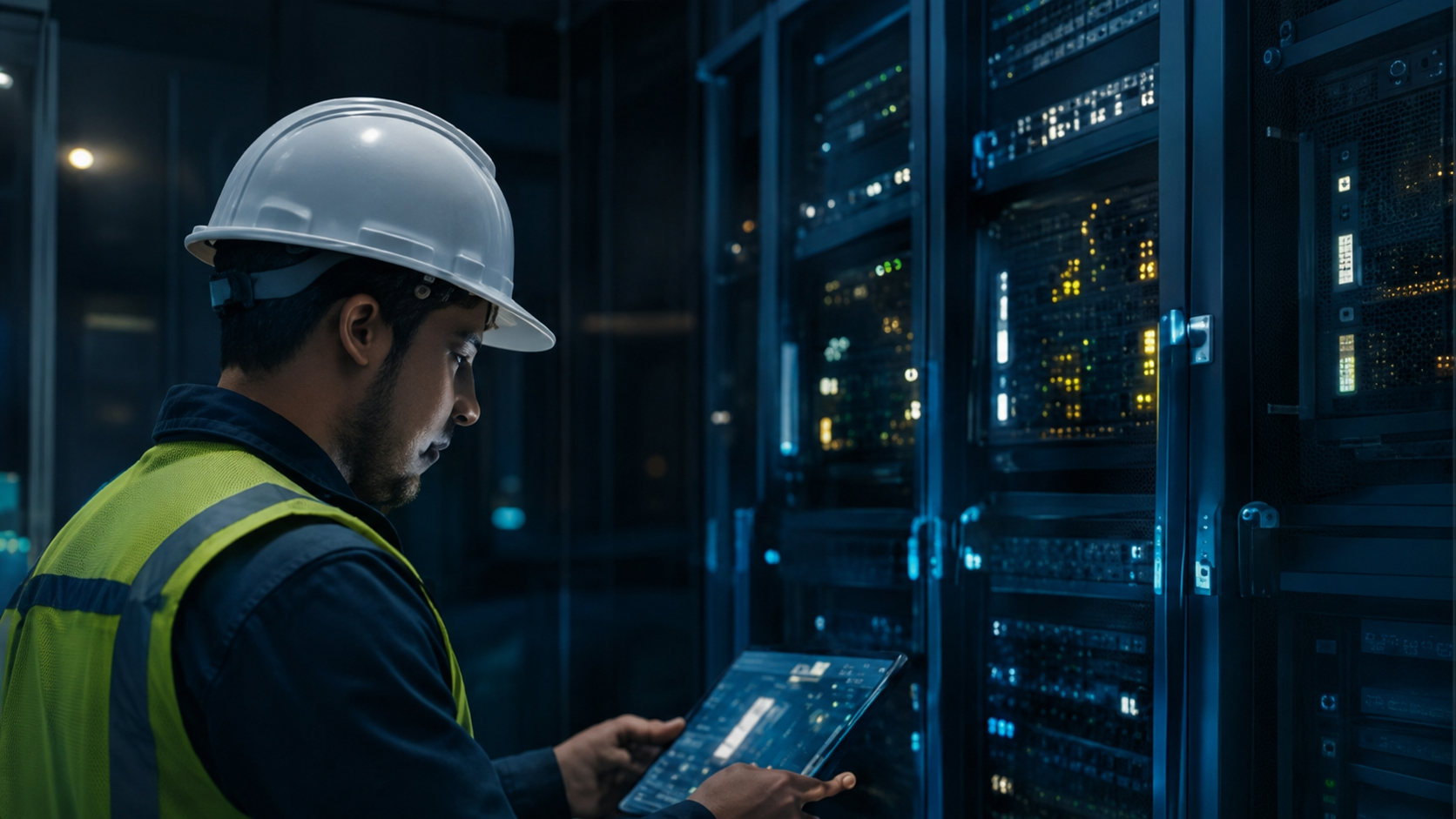 Profesional especializado trabajando en infraestructura tecnológica